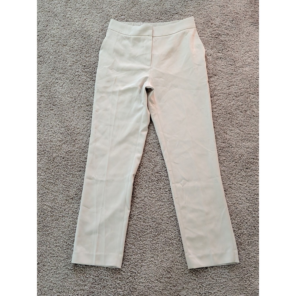 Quince Stretch Crepe Ankle Pants Sand Women's 6 (Fits 28x27) NWT Discontinued